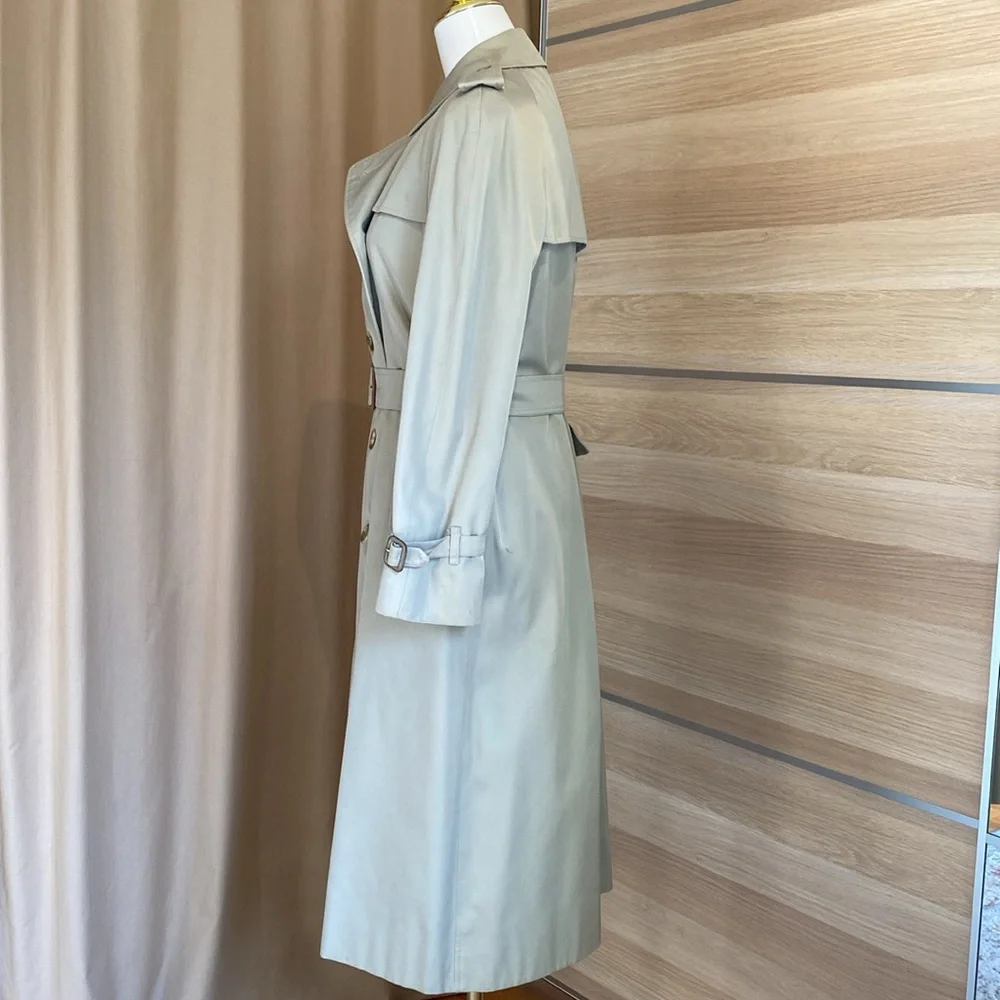 Vintage Burberrys London Trench Coat Size 10 Regular Nova Check Liner Beige - Picture 7 of 17